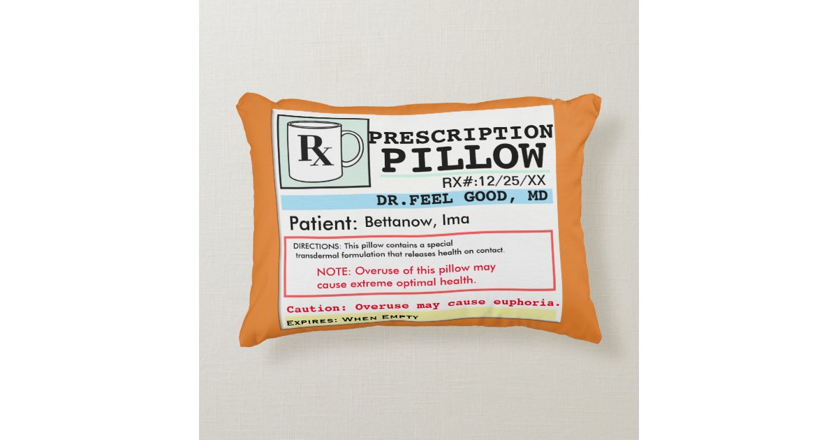 Funny Prescription Pillow Zazzle