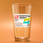 Funny Prescription Whiskey Custom Warning Label  Glass<br><div class="desc">This design may be personalized in the area provided by changing the photo and/or text. Or it can be customized by clicking Personalize this Template and then choosing the click to customize further option and delete or change the colour of the background, add text, change the text colour or style,...</div>