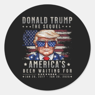 Funny President Donald Trump Inauguration Day 2025 Classic Round Sticker