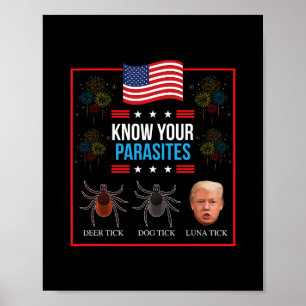 Funny President Donald Trump Parasite Lunatic T Sh Poster