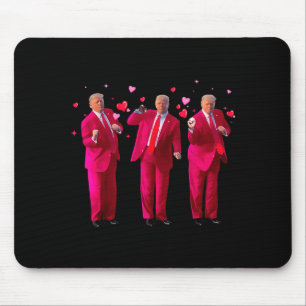 Funny President Trump Dancing Donald Trump Heart V Mouse Pad