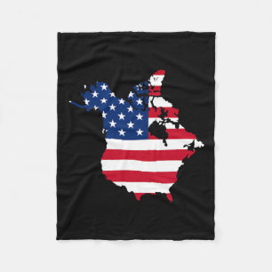 Funny President Trump Saying Oh Canada Map America Fleece Blanket