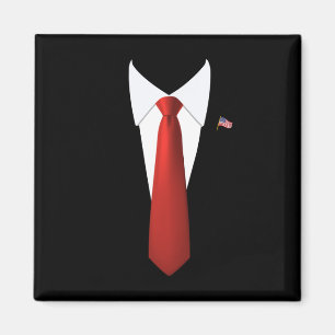 Funny President Trump Suit Lazy Halloween Costume Magnet
