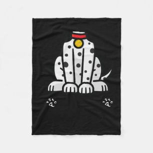 Funny Pretend I'm A Dalmatian Dog Lazy Halloween  Fleece Blanket