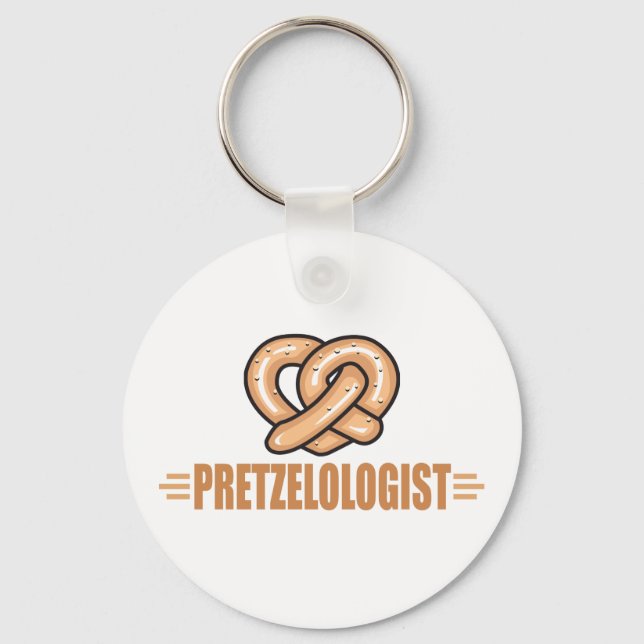 Funny Pretzel Lover Keychain (Front)