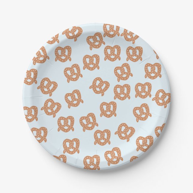 Funny Pretzel Paper Plates (Front)