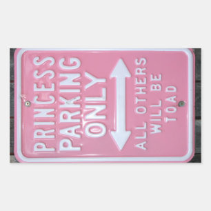 Funny Princess Parking Only sign Sticker