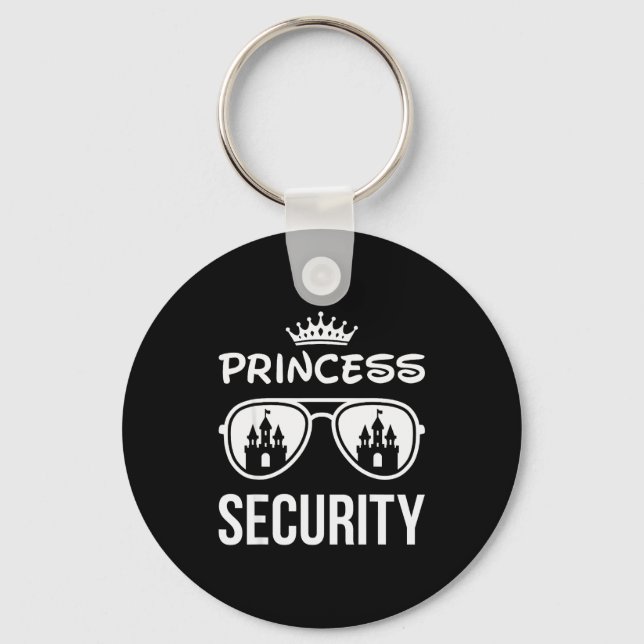 Funny Princess Security Design Castle Sungles Fami Keychain (Front)