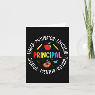 Funny Principal Life Rainbow Back To School For Me Card