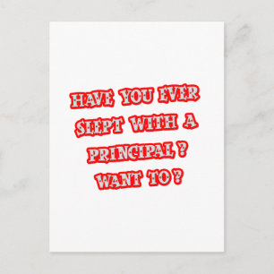 Funny Principal Pick-Up Line Postcard