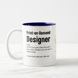 Funny Print-on-Demand Dictionary Definition LeahG Two-Tone Coffee Mug