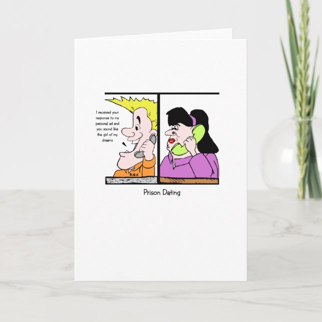 Funny Prison Greeting Card (Front)