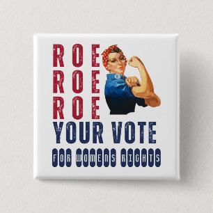 Funny Pro Choice Retro Feminist Political Cartoon  2 Inch Square Button