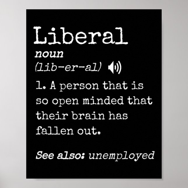 Funny Pro Conservative Meme Anti Liberal Definitio Poster (Front)