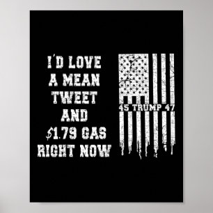 Funny Pro Trump Fathers Day Gas Prices Mean Tweets Poster