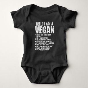 "Funny Pro Vegan Activism Gym Athlete Veganism " Baby Bodysuit