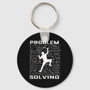 Funny Problem Solving Climber Rock Climbing Boulde Keychain