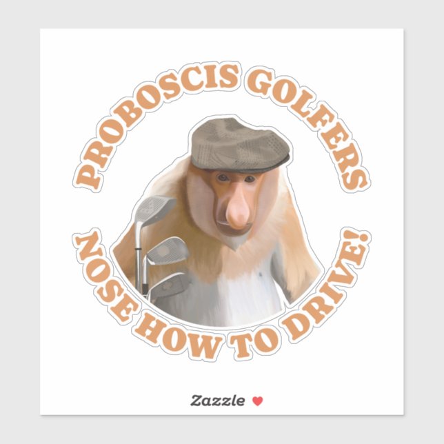 Funny Proboscis Monkey Golf Lovers  (Sheet)