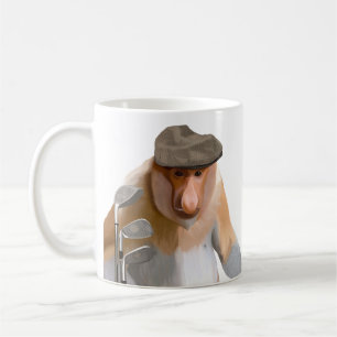 Funny Proboscis Monkey Golf Lovers Coffee Mug