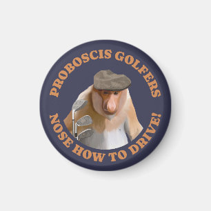 Funny Proboscis Monkey Golf Lovers  Magnet