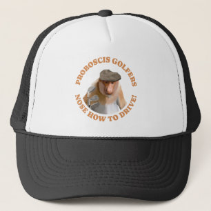 Funny Proboscis Monkey Golf Lovers  Trucker Hat