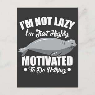 Funny Procrastination Gag Lazy do nothing relax Postcard