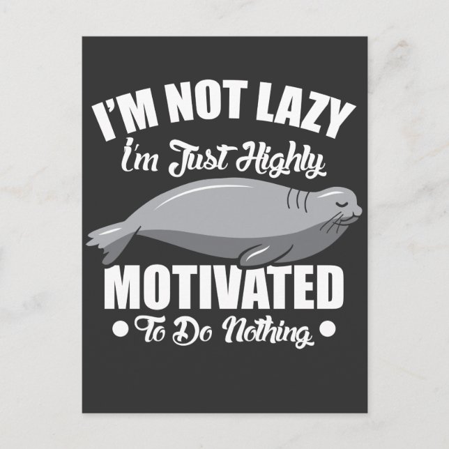 Funny Procrastination Gag Lazy do nothing relax Postcard (Front)