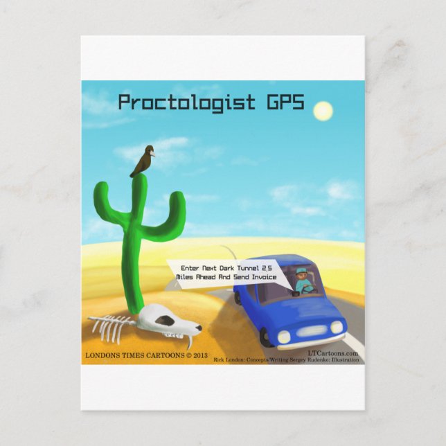 Funny Proctology Postcard (Front)
