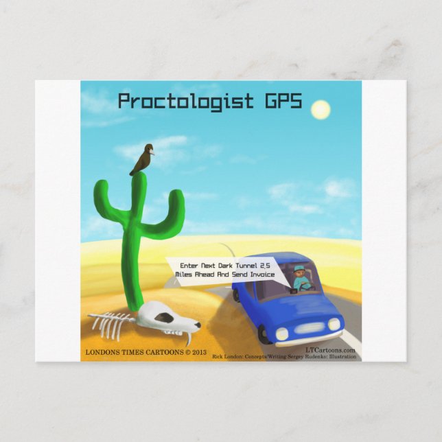 Funny Proctology Postcard (Front)