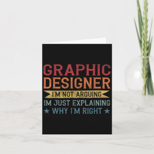 Funny Profession Quote Graphic Designer  Card