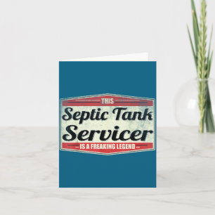 Funny Profession Quote Vintage Septic Tank Service Card