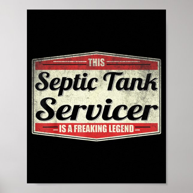 Funny Profession Quote Vintage Septic Tank Service Poster (Front)