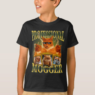 Funny Professional Mogger Cat Meme Mewing Looksmax T-Shirt