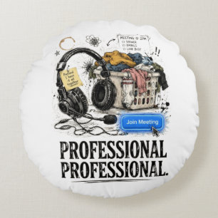 Funny Professional WFH Remote Work Throw Pillow