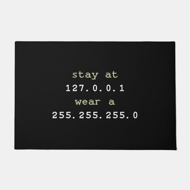 Funny programing for coder - black Doormat (Front)