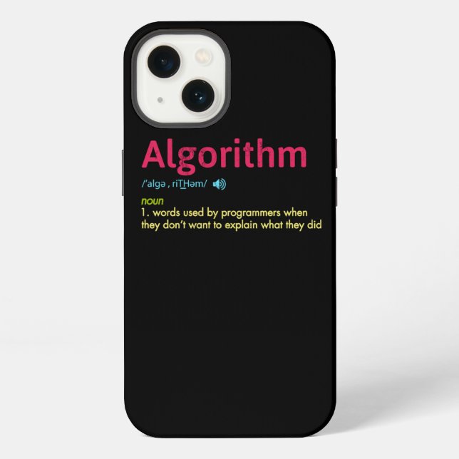 Funny Programmer Algorithm Men Women Kids Tees iPhone Case (Back)