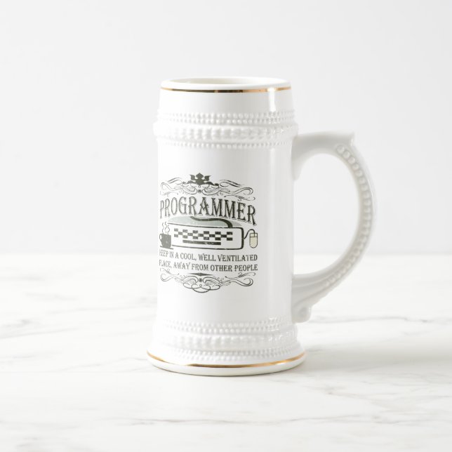 Funny Programmer Beer Stein (Right)