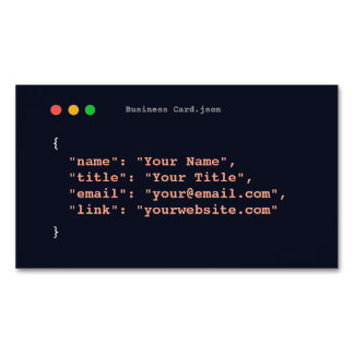Funny programmer business card| developer 	Magnetic business card