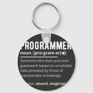 Funny Programmer Code Developer Meaning Definition Keychain