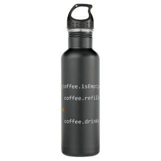 Funny Programmer Coffee Gift For Coders Pullover H 710 Ml Water Bottle