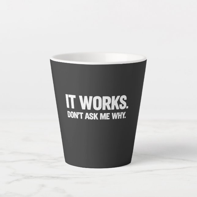 Funny Programmer Humor for Developers and Coders Latte Mug (Front)