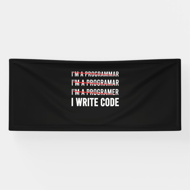 Funny Programmer I Wite Code Banner (Horizontal)