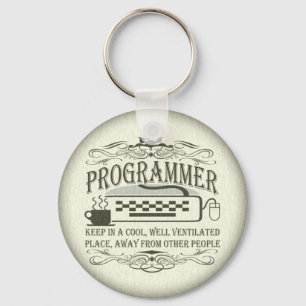 Funny Programmer Keychain