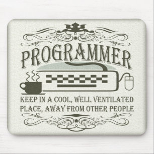 Funny Programmer Mouse Pad