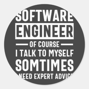 Funny Programming Software Engineer Gift Classic Round Sticker
