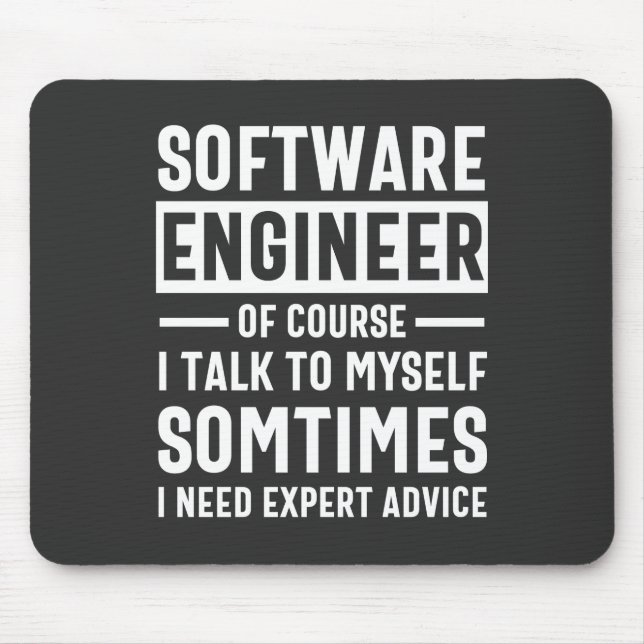 Funny Programming Software Engineer Gift Mouse Pad (Front)
