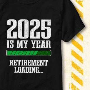 Funny Progress Bar Retired 2025 Retirement Loading T-Shirt