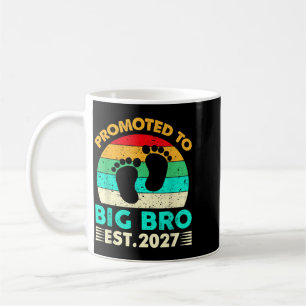 Funny Promoted To Big Bro 2027 First Time Big Coffee Mug