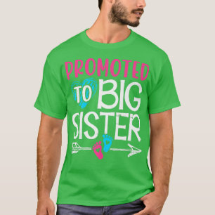 Funny Promoted To Big Sister Gender Reveal Pink Or T-Shirt