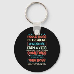 Funny Proud Boss Employee Appreciation Office Men  Keychain